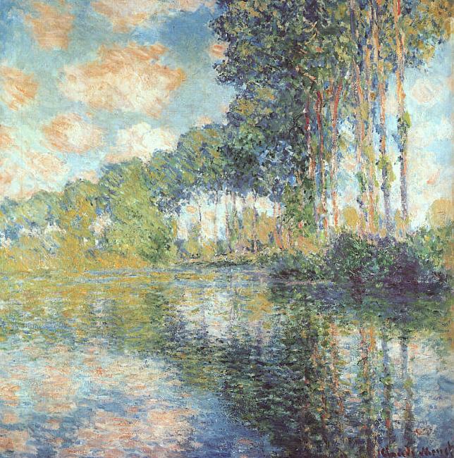 Claude Monet Poplars on Bank of River Epte oil painting picture